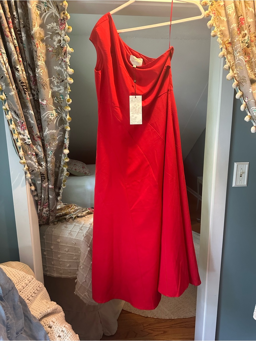 Tuckernuck One-Shoulder Red Midi Dress - Picture 4 of 4